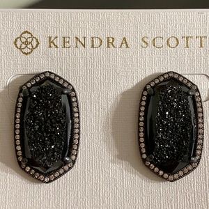 Kendra Scott LUXE Gunmetal & Black Drusy Elsie's